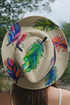 Feather Muse Hat ( Hand painted)