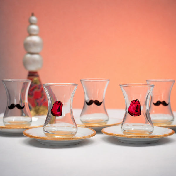 shanab & Tarboosh Istikana (Set of six) tea cups