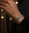 Green Gemstone and Silver Bracelet