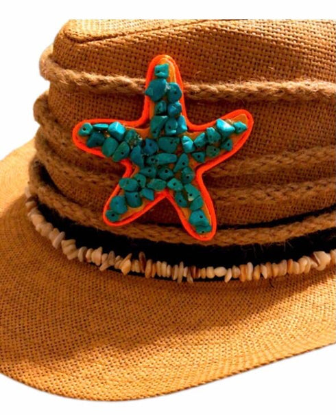Turquoise Tide Straw Hat