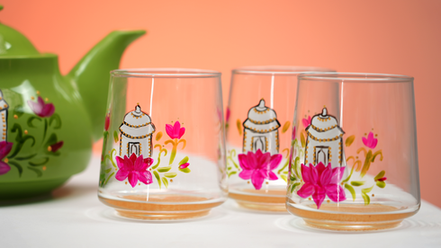 Pink lotus ramadan cups (set of six)