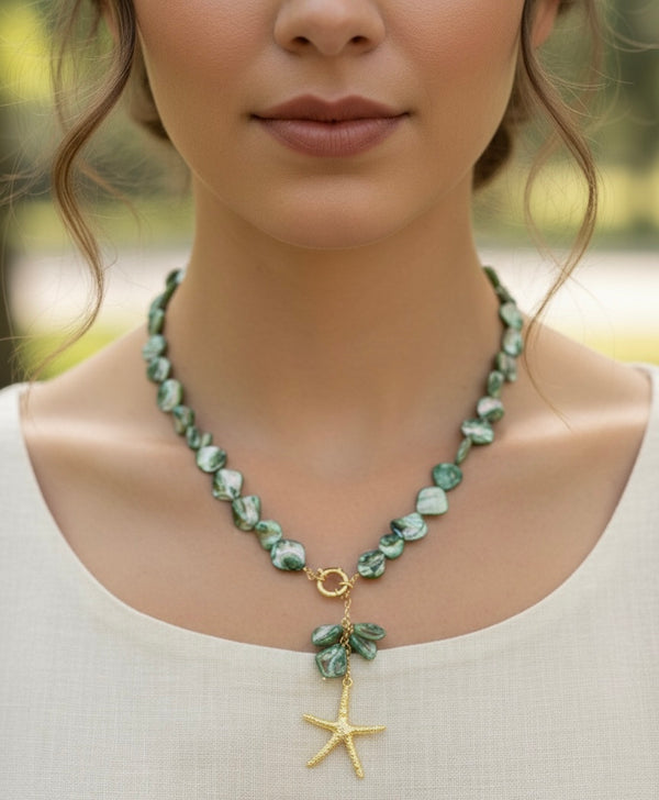 Marble Green Necklace