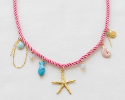 Twisted pink Necklace