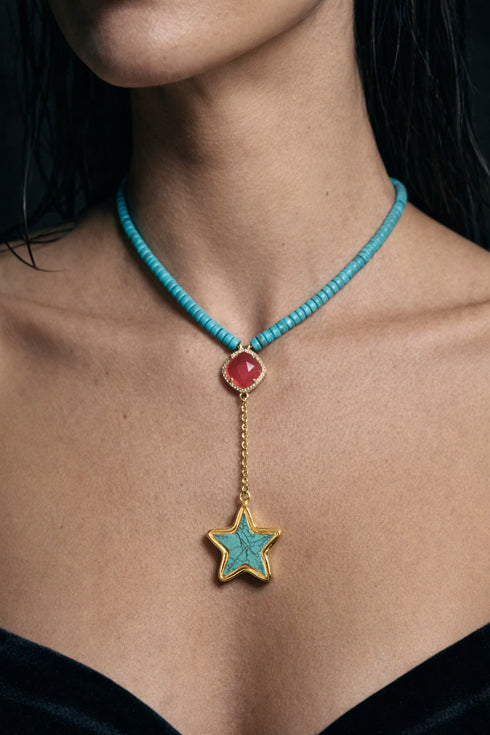 Turquoise Star Pendant Necklace